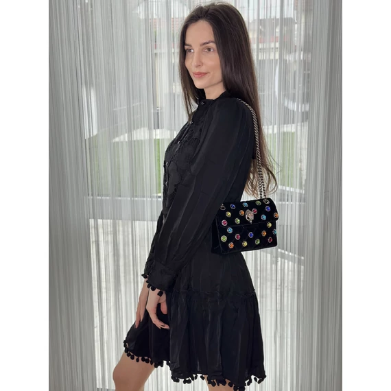 "Anastasia" fekete csipke betétes ruha 